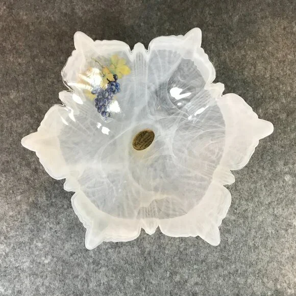 Murano Swirl White Bowl Casa Elite Arte Murano Designed by M. Valenti - Picture 6 of 7